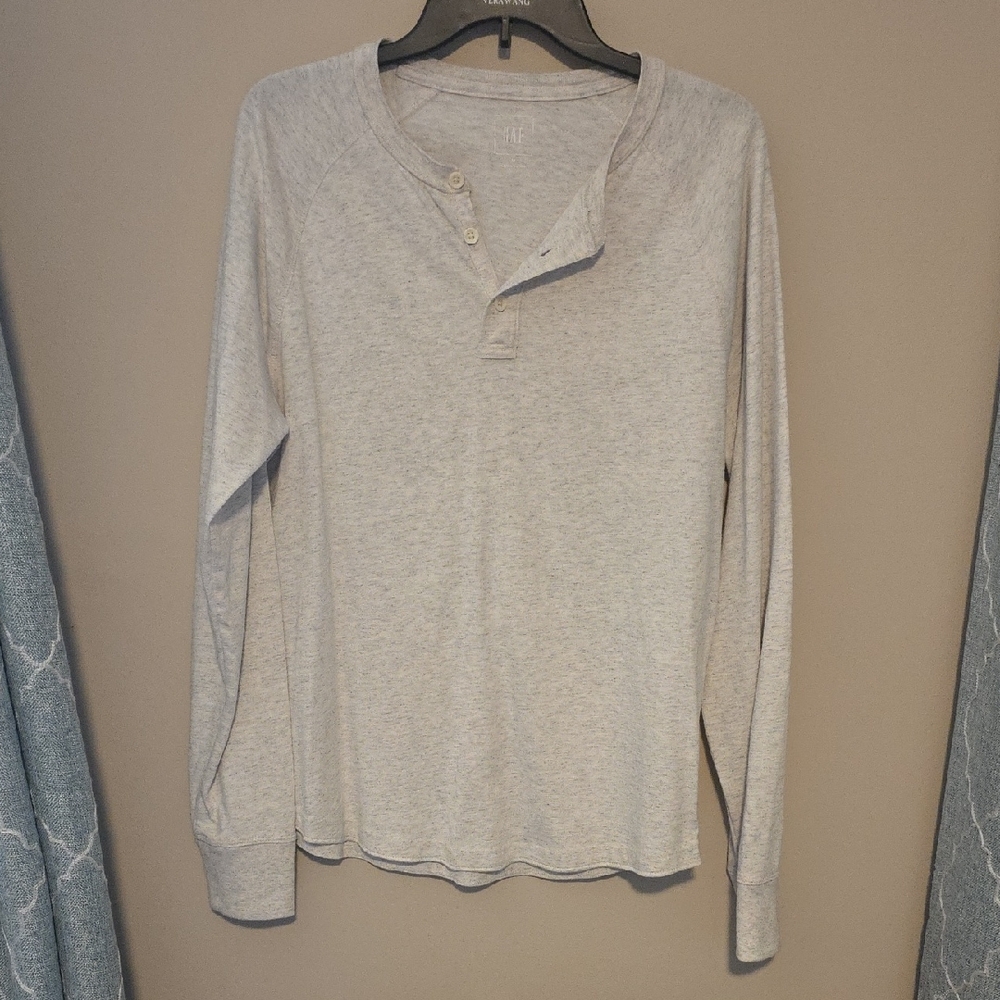 GAP Light Gray Henley Shirt